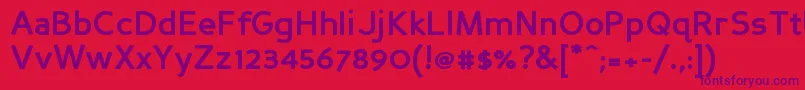 Persansb Font – Purple Fonts on Red Background