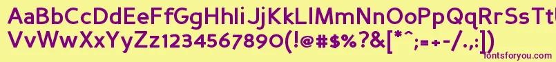 Persansb Font – Purple Fonts on Yellow Background