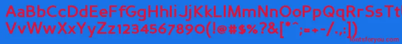Persansb-Schriftart – Rote Schriften auf blauem Hintergrund