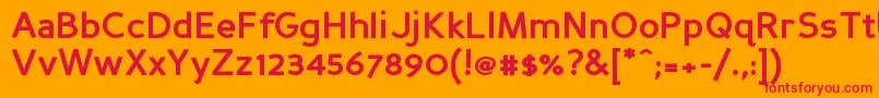 Persansb Font – Red Fonts on Orange Background