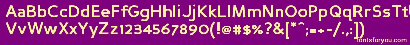 Persansb Font – Yellow Fonts on Purple Background