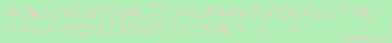 Averen Font – Pink Fonts on Green Background