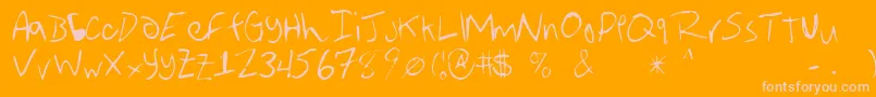 Averen Font – Pink Fonts on Orange Background