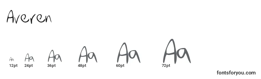 Averen Font Sizes