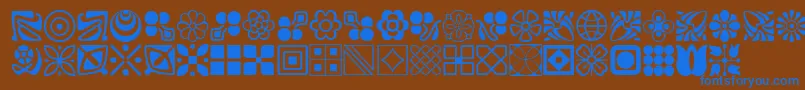LinotypeDecorationPi2 Font – Blue Fonts on Brown Background
