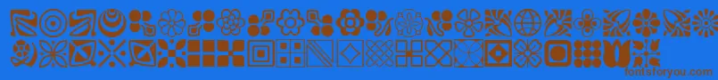 Fonte LinotypeDecorationPi2 – fontes marrons em um fundo azul