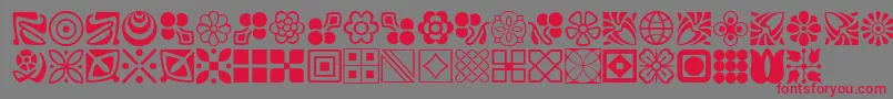 fuente LinotypeDecorationPi2 – Fuentes Rojas Sobre Fondo Gris