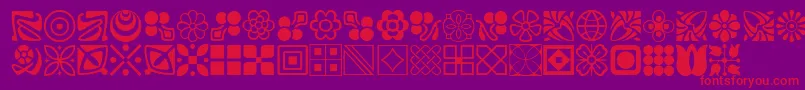 LinotypeDecorationPi2 Font – Red Fonts on Purple Background