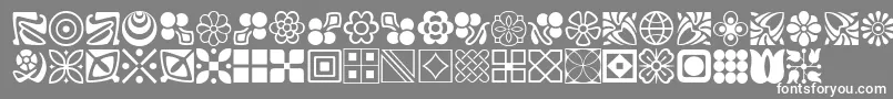 LinotypeDecorationPi2 Font – White Fonts on Gray Background