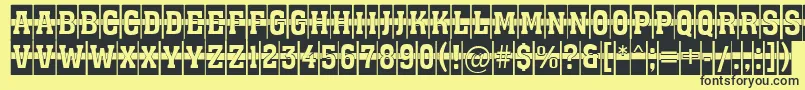 AAssuantitulcm1st Font – Black Fonts on Yellow Background