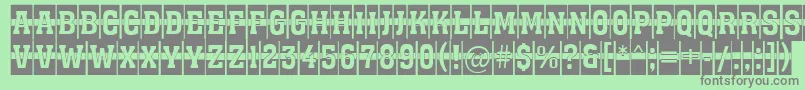 AAssuantitulcm1st Font – Gray Fonts on Green Background