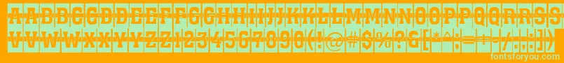 AAssuantitulcm1st-fontti – vihreät fontit oranssilla taustalla