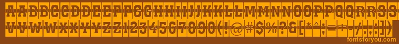 AAssuantitulcm1st Font – Orange Fonts on Brown Background