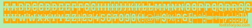 AAssuantitulcm1st Font – Orange Fonts on Green Background