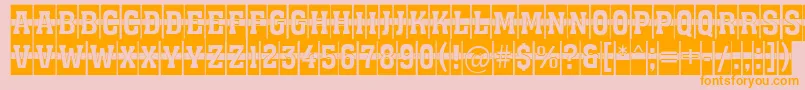 AAssuantitulcm1st Font – Orange Fonts on Pink Background