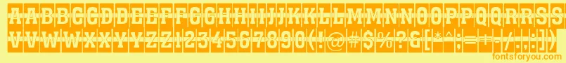 AAssuantitulcm1st Font – Orange Fonts on Yellow Background