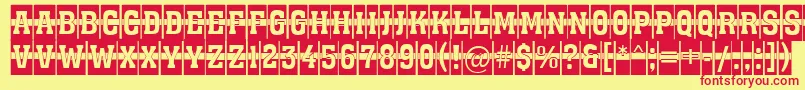 AAssuantitulcm1st Font – Red Fonts on Yellow Background