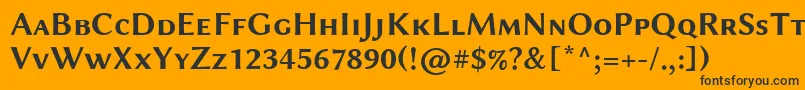 LinbiolinumAsb Font – Black Fonts on Orange Background