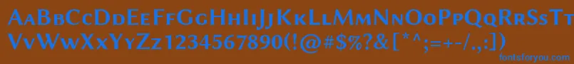 LinbiolinumAsb Font – Blue Fonts on Brown Background