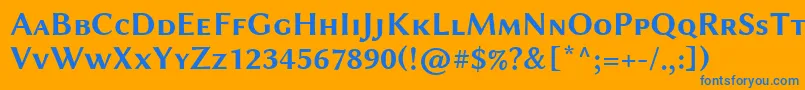 LinbiolinumAsb Font – Blue Fonts on Orange Background