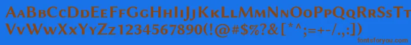 LinbiolinumAsb Font – Brown Fonts on Blue Background