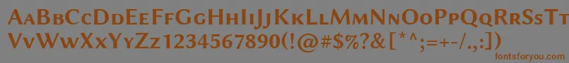 LinbiolinumAsb Font – Brown Fonts on Gray Background