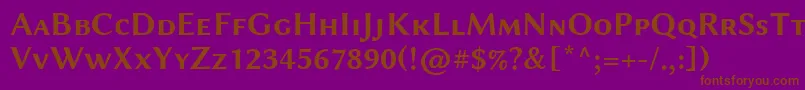 LinbiolinumAsb Font – Brown Fonts on Purple Background