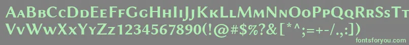 LinbiolinumAsb Font – Green Fonts on Gray Background