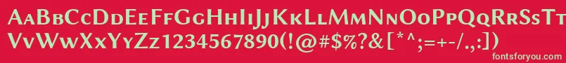 LinbiolinumAsb Font – Green Fonts on Red Background