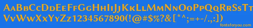LinbiolinumAsb Font – Orange Fonts on Blue Background