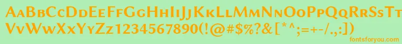 More about LinbiolinumAsb Font LinbiolinumAsb Font – Orange Fonts on Green Background