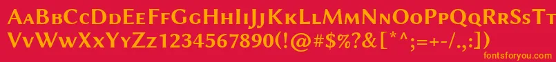 LinbiolinumAsb Font – Orange Fonts on Red Background