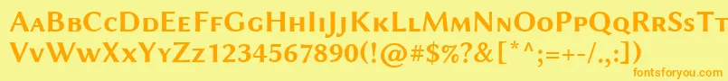 LinbiolinumAsb Font – Orange Fonts on Yellow Background