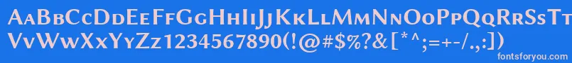 LinbiolinumAsb Font – Pink Fonts on Blue Background