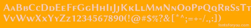 LinbiolinumAsb Font – Pink Fonts on Orange Background