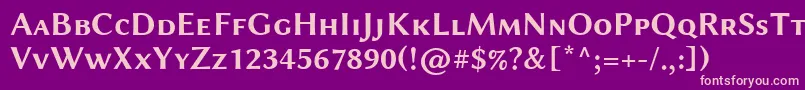 LinbiolinumAsb Font – Pink Fonts on Purple Background