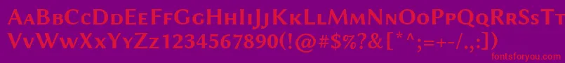LinbiolinumAsb Font – Red Fonts on Purple Background
