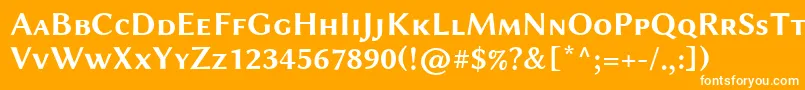 LinbiolinumAsb Font – White Fonts on Orange Background