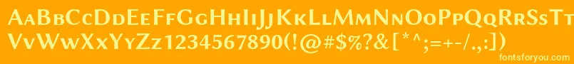 LinbiolinumAsb Font – Yellow Fonts on Orange Background