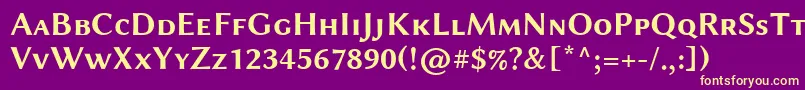 LinbiolinumAsb Font – Yellow Fonts on Purple Background