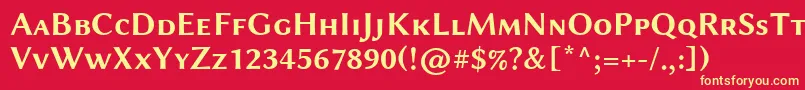 LinbiolinumAsb Font – Yellow Fonts on Red Background