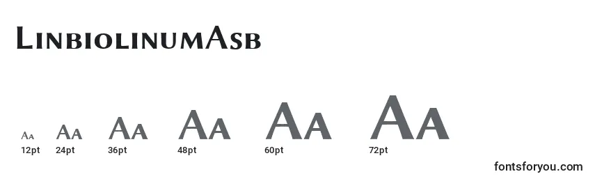 Размеры шрифта LinbiolinumAsb