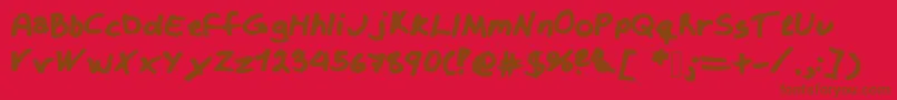 Krizzy-fontti – ruskeat fontit punaisella taustalla