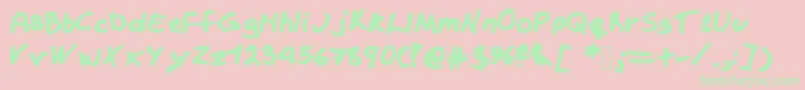 Krizzy Font – Green Fonts on Pink Background