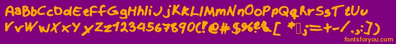 Krizzy Font – Orange Fonts on Purple Background