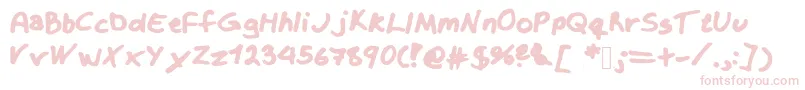 Czcionka Krizzy – różowe czcionki