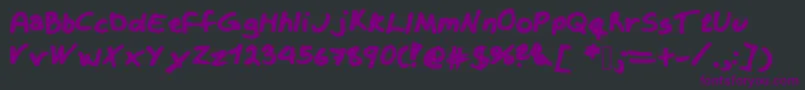 Krizzy-Schriftart – Violette Schriften auf schwarzem Hintergrund