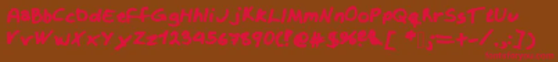 Krizzy Font – Red Fonts on Brown Background