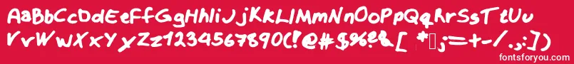 Krizzy Font – White Fonts on Red Background