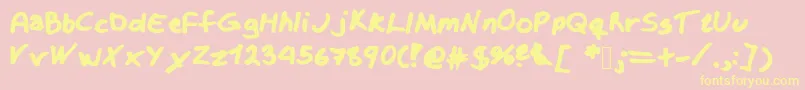 En savoir plus sur la police Krizzy Police Krizzy – polices jaunes sur fond rose
